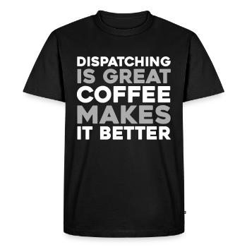 Centre d’opérations du centre de contrôle des appels d’urgence - T-shirt Premium bio Homme - noir - Devant - Nico (187cm)