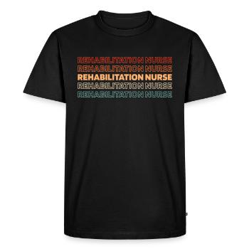 Krankenschwester Rehabilitation Nurse - Men's Premium Organic T-Shirt - black - Front - Nico (187cm)