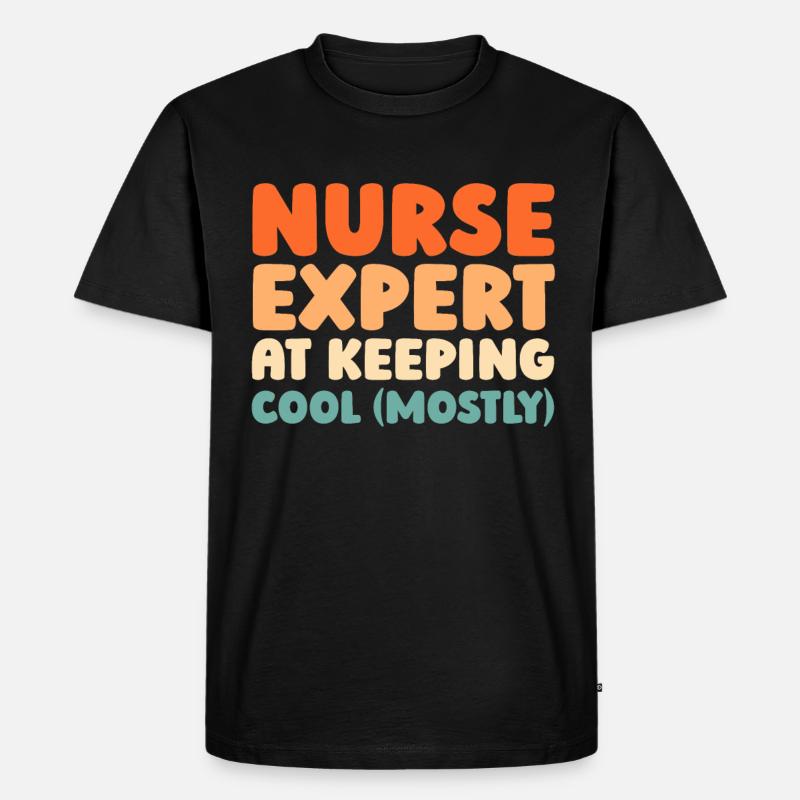 Krankenschwester - Männer Premium Bio T-Shirt - Schwarz