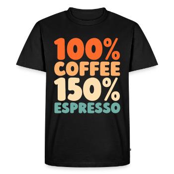 Coffee Espresso - Men's Premium Organic T-Shirt - black - Front - Nico (187cm)