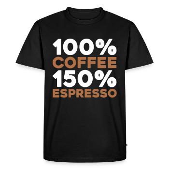 Coffee Espresso - Men's Premium Organic T-Shirt - black - Front - Nico (187cm)