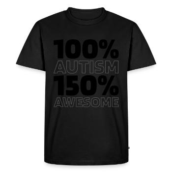 Autisme Autiste - T-shirt Premium bio Homme - noir - Devant - Nico (187cm)