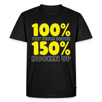Service de remorquage Dépanneuse - T-shirt Premium bio Homme - noir - Devant - Nico (187cm)