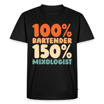 Barman Barman - T-shirt Premium bio Homme - noir - Devant - Nico (187cm)