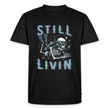 Plongeur Plongeur - T-shirt Premium bio Homme - noir - Devant - Nico (187cm)