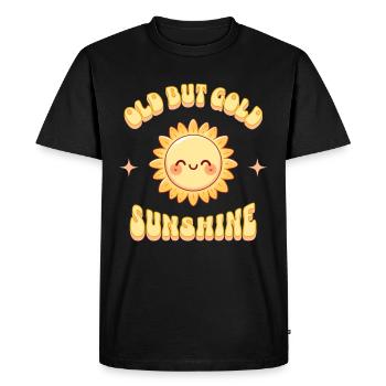 Old but Gold Sunshine Sonnenschein - Men's Premium Organic T-Shirt - black - Front - Nico (187cm)