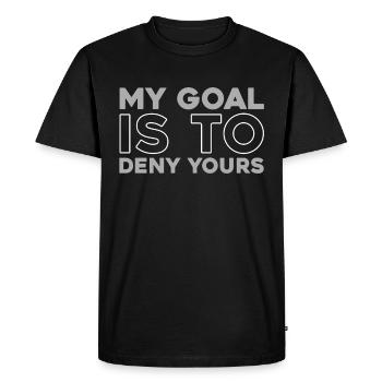 Gardien de but de hockey sur glace - T-shirt Premium bio Homme - noir - Devant - Nico (187cm)