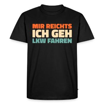 Chauffeur de camion Camionneur Chauffeur de camion - T-shirt Premium bio Homme - noir - Devant - Nico (187cm)