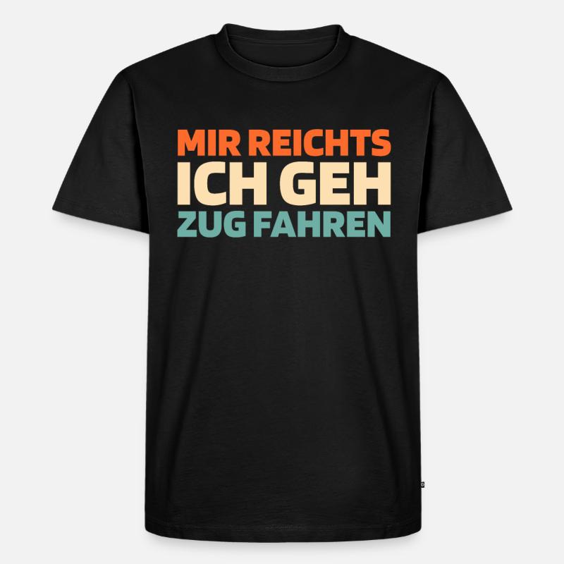 Lokführer Zugführer - Männer Premium Bio T-Shirt - Schwarz