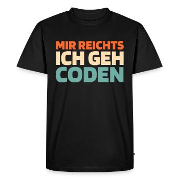 Developer, Coder, Programmer - Men's Premium Organic T-Shirt - black - Front - Nico (187cm)