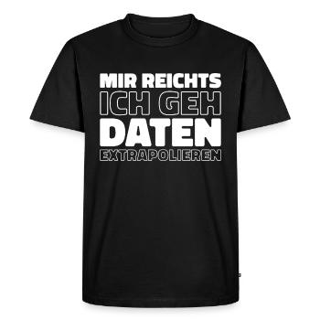 Analyste de données en science des données - T-shirt Premium bio Homme - noir - Devant - Nico (187cm)