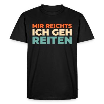 Cheval Équitation J’en ai assez, je vais faire de l’équitation - T-shirt Premium bio Homme - noir - Devant - Nico (187cm)