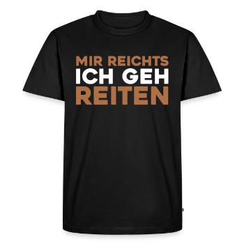 Cheval Équitation J’en ai assez, je vais faire de l’équitation - T-shirt Premium bio Homme - noir - Devant - Nico (187cm)