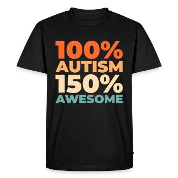 Autisme Autiste - T-shirt Premium bio Homme - noir - Devant - Nico (187cm)