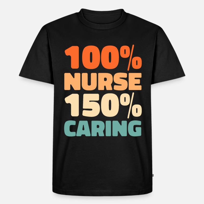 Krankenschwester - Männer Premium Bio T-Shirt - Schwarz