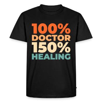Médecin de famille Médecin - T-shirt Premium bio Homme - noir - Devant - Nico (187cm)