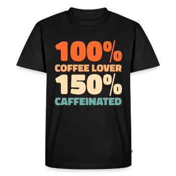 Coffee Cafe - Men's Premium Organic T-Shirt - black - Front - Nico (187cm)