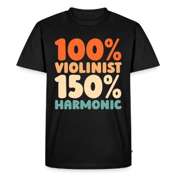 Violon Violon - T-shirt Premium bio Homme - noir - Devant - Nico (187cm)