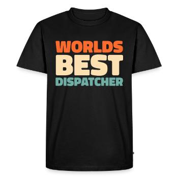 Centre d’opérations du centre de contrôle des appels d’urgence - T-shirt Premium bio Homme - noir - Devant - Nico (187cm)