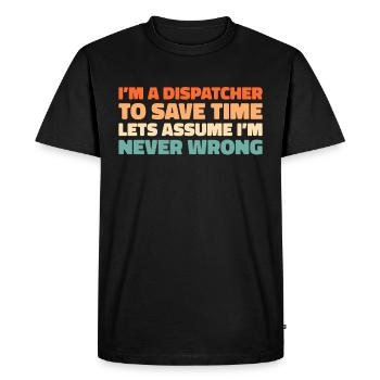 Centre d’opérations du centre de contrôle des appels d’urgence - T-shirt Premium bio Homme - noir - Devant - Nico (187cm)