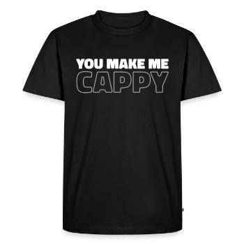 Capybara Capybara Don't Worry Be Cappy - Men's Premium Organic T-Shirt - black - Front - Nico (187cm)