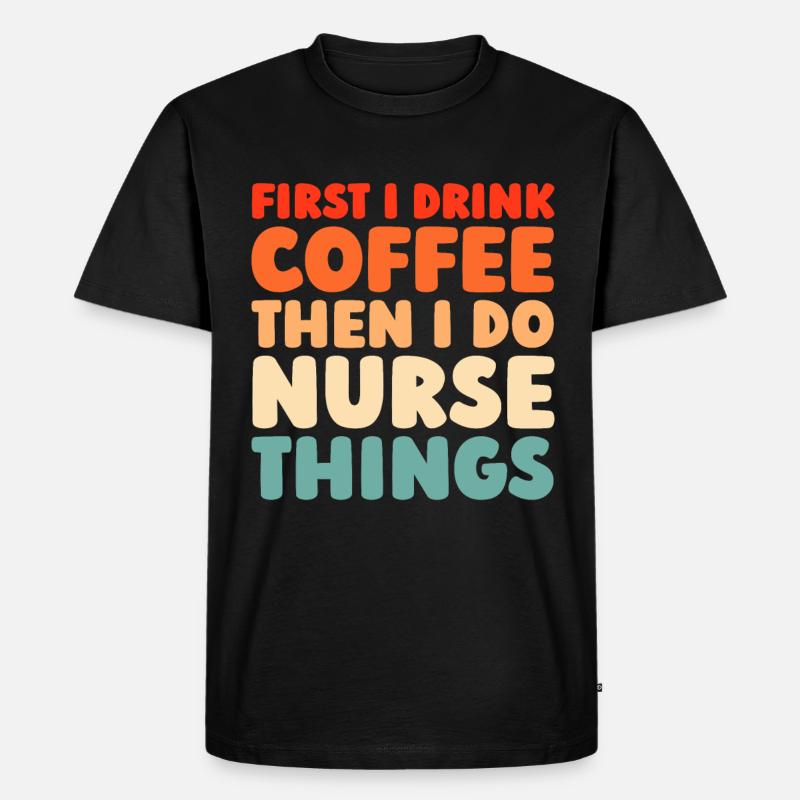 Krankenschwester - Männer Premium Bio T-Shirt - Schwarz