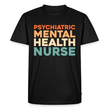 Krankenschwester Psychiatric Nurse - Men's Premium Organic T-Shirt - black - Front - Nico (187cm)