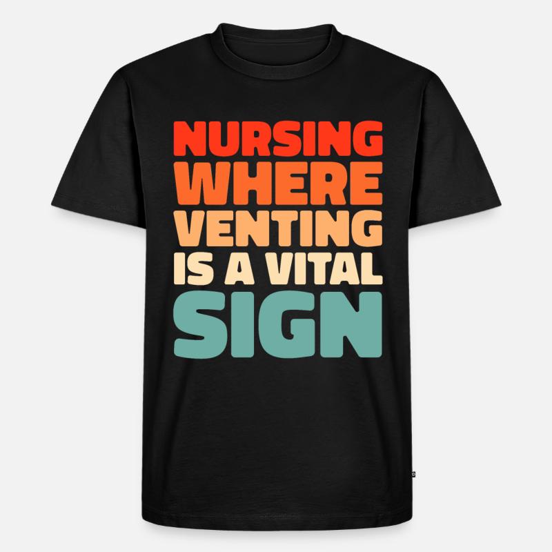 Krankenschwester - Männer Premium Bio T-Shirt - Schwarz