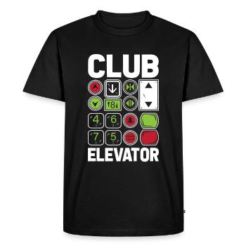 Elevator Elevator Buttons - Men's Premium Organic T-Shirt - black - Front - Nico (187cm)