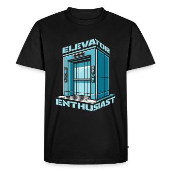 Elevator Elevator - Men's Premium Organic T-Shirt - black - Front - Nico (187cm)