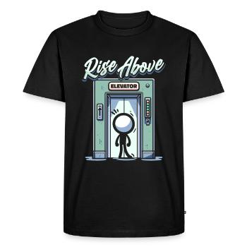 Elevator Elevator - Men's Premium Organic T-Shirt - black - Front - Nico (187cm)