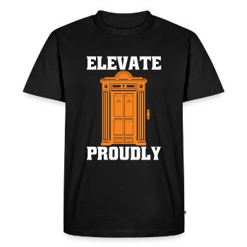 Elevator Elevator - Men's Premium Organic T-Shirt - black - Front - Nico (187cm)