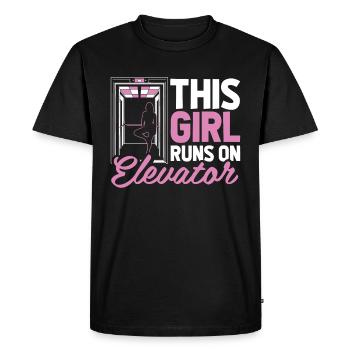 Elevator Elevator - Men's Premium Organic T-Shirt - black - Front - Nico (187cm)