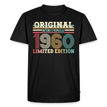 Original 1960 Millésime 1960 64e anniversaire 1960 - T-shirt Premium bio Homme - noir - Devant - Nico (187cm)
