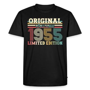 Original 1955 Millésime 1955 Anniversaire 1955 - T-shirt Premium bio Homme - noir - Devant - Nico (187cm)