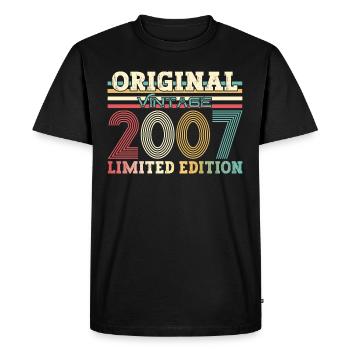 Original 2007 Millésime 2007 17ème anniversaire 2007 - T-shirt Premium bio Homme - noir - Devant - Nico (187cm)