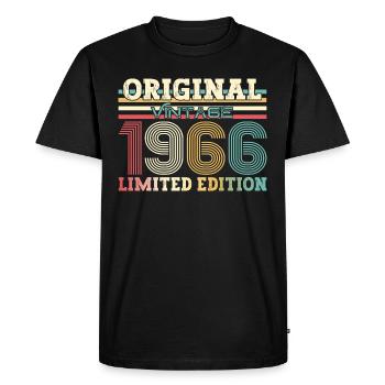 Original 1966 Vintage 1966 Birthday 1966 - Men's Premium Organic T-Shirt - black - Front - Nico (187cm)