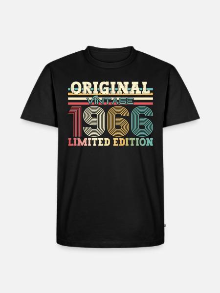 Original 1966 Vintage 1966 Birthday 1966 - Men's Premium Organic T-Shirt - black