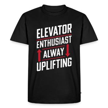 Elevator Elevator - Men's Premium Organic T-Shirt - black - Front - Nico (187cm)
