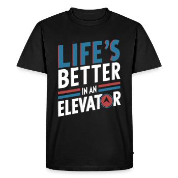 Elevator Elevator - Men's Premium Organic T-Shirt - black - Front - Nico (187cm)