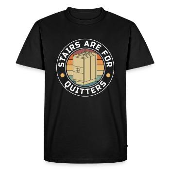 Elevator Elevator - Men's Premium Organic T-Shirt - black - Front - Nico (187cm)