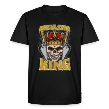 Maurer Bricklayer King - Men's Premium Organic T-Shirt - black - Front - Nico (187cm)