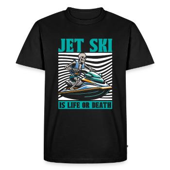Jet ski squelette - T-shirt Premium bio Homme - noir - Devant - Nico (187cm)