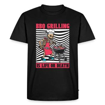 Squelette de grillades de barbecue - T-shirt Premium bio Homme - noir - Devant - Nico (187cm)