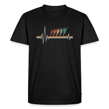 Wakeboard Wakeboarder Ekg Heartbeat - T-shirt Premium bio Homme - noir - Devant - Nico (187cm)