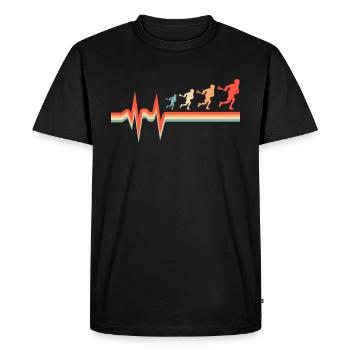 Battement de cœur de l’électrocardiogramme de crosse - T-shirt Premium bio Homme - noir - Devant - Nico (187cm)