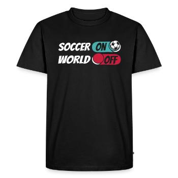 Fußball Fußballer Soccer sur World Off - T-shirt Premium bio Homme - noir - Devant - Nico (187cm)