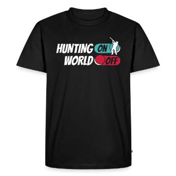 Jagen Jäger Jagd Hunting On World Off - T-shirt Premium bio Homme - noir - Devant - Nico (187cm)