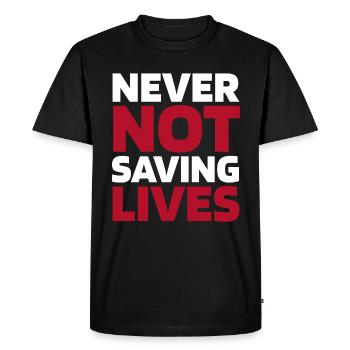 Service d’ambulance Paramédic Paramédical - T-shirt Premium bio Homme - noir - Devant - Nico (187cm)