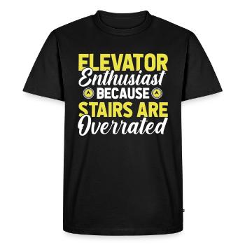 Elevator Elevator - Men's Premium Organic T-Shirt - black - Front - Nico (187cm)